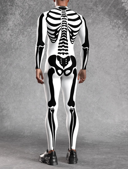 Bellanica - Men’s Skeleton Steampunk Halloween Bodysuit