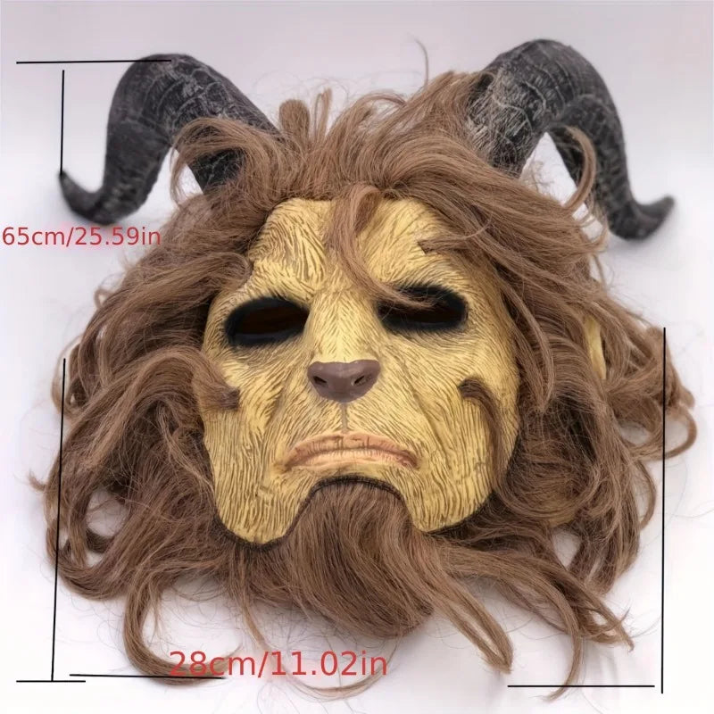 Bellanica - Menacing Goat Mask with Wig