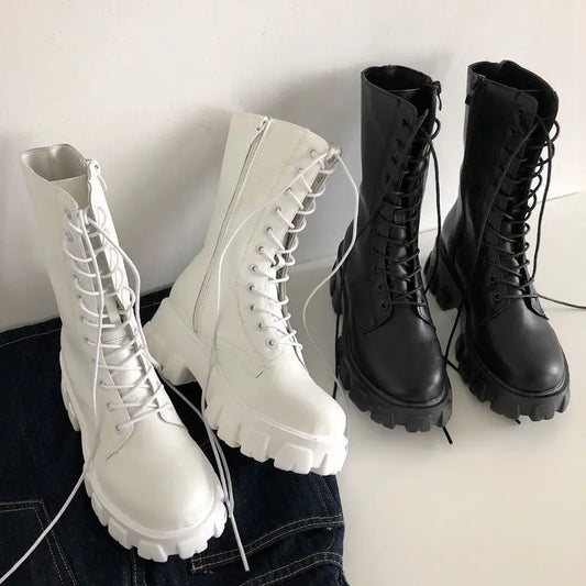 Bellanica - Lace-up platform winter boots