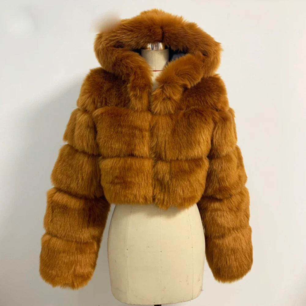 Bellenica - Pink Faux Fur Coat