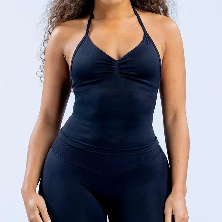 Bellanica - Strappy Open-Back Sports Bra Tank