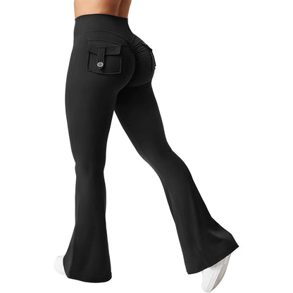 Bellanica - Women Wide-Leg Stretch Yoga Pants with Back Pockets