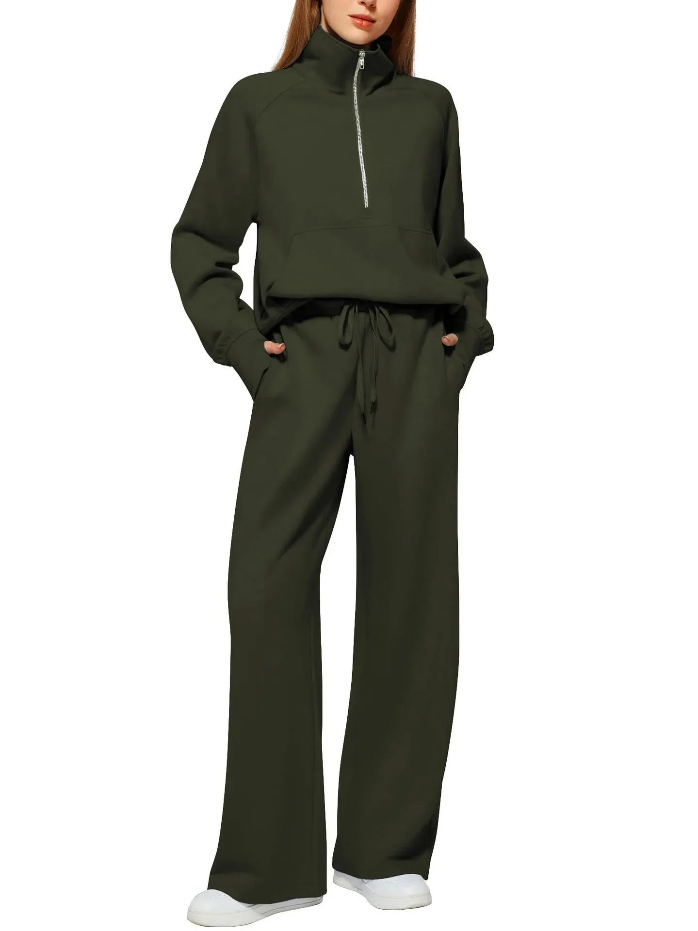 Bellanica - Women's 2-Piece Zipper Sweat Set