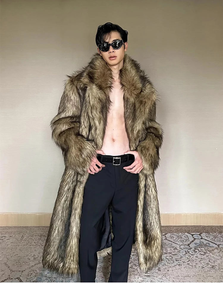 Bellanica - Men's Wolf Fur Overcoat