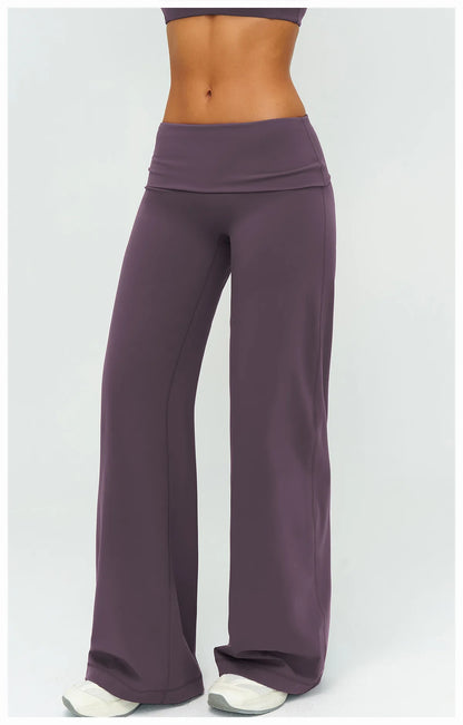 Womens Loose Wide-Leg Sports Leggings - Bellanica