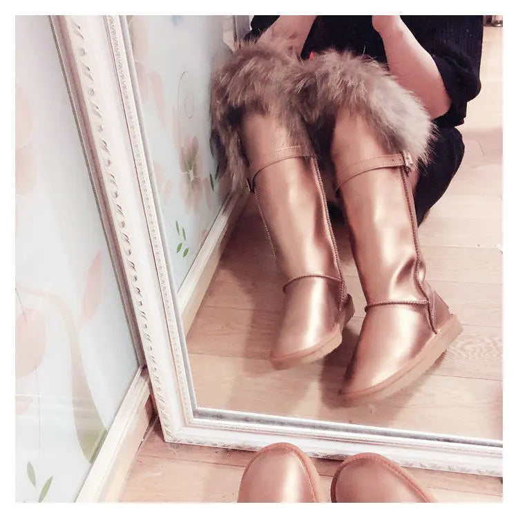 Bellanica - Fox fur leather boots