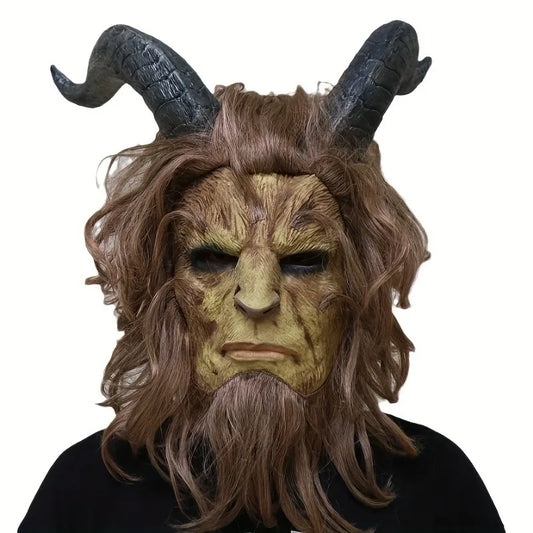 Bellanica - Menacing Goat Mask with Wig