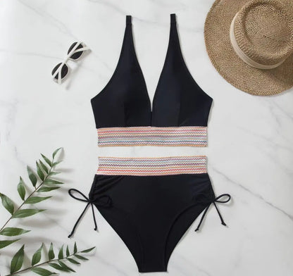Bellanica - Drawstring High-Waist Bikini Set