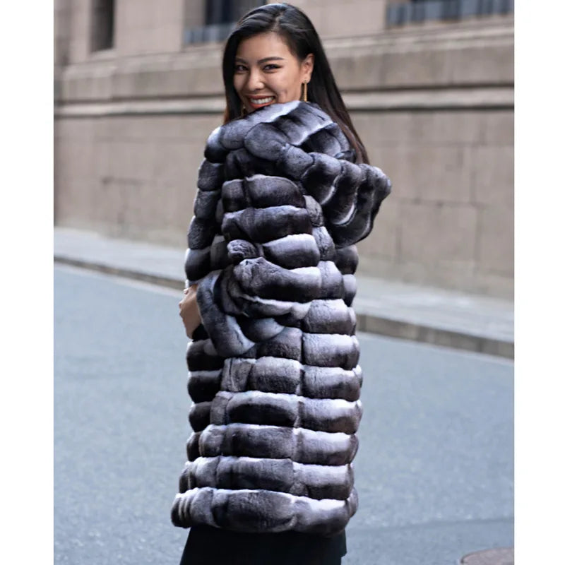 Bellanica - Long Faux Fur Coat Jacket
