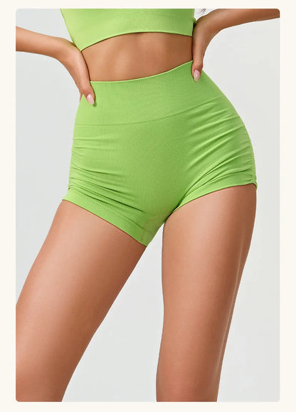Bellanica - Seamless high-waist scrunch shorts