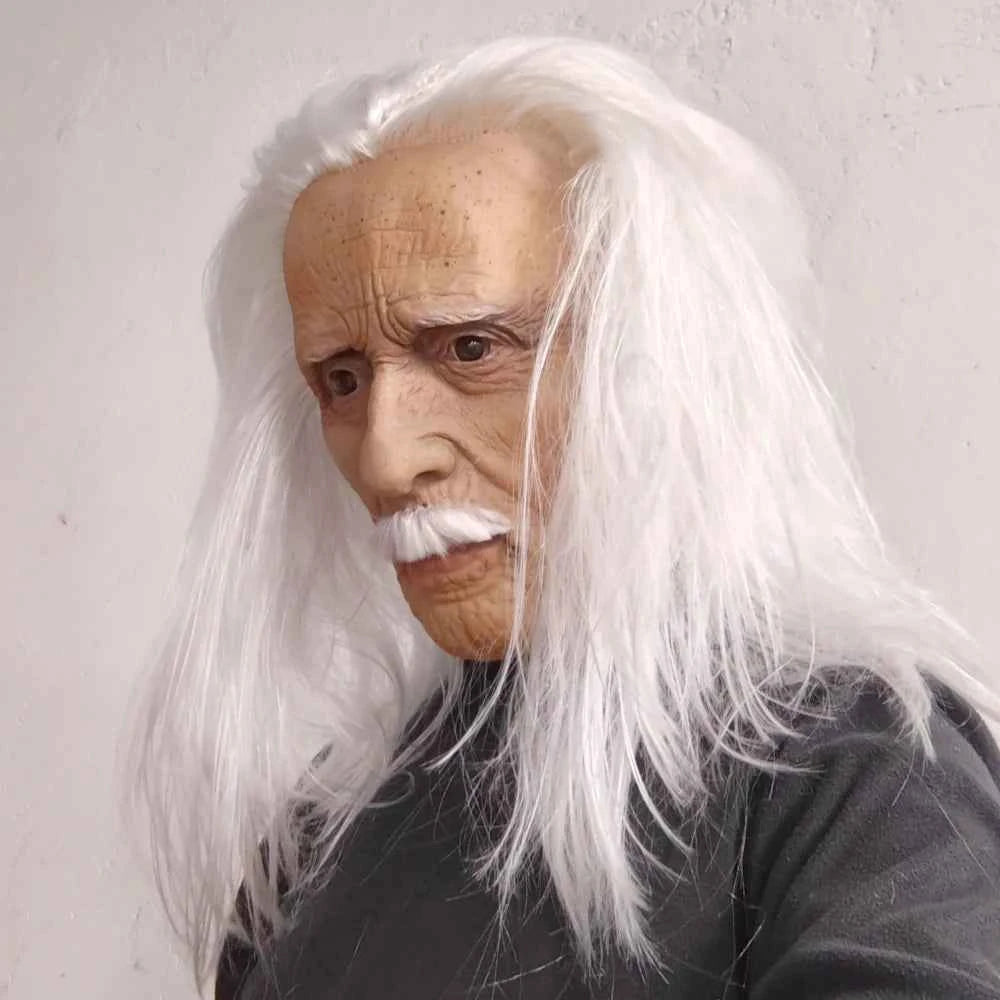 Realistic Full Head Latex Old Man Mask