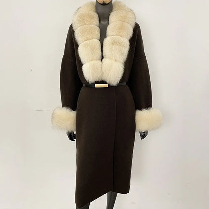 Bellanica - Real Fox Fur Jacket Long Knitwea