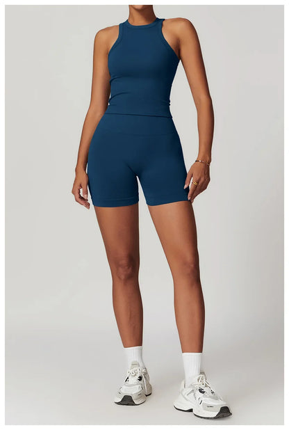 Bellanica - Seamless Ribbed 2-Piece Yoga Set
