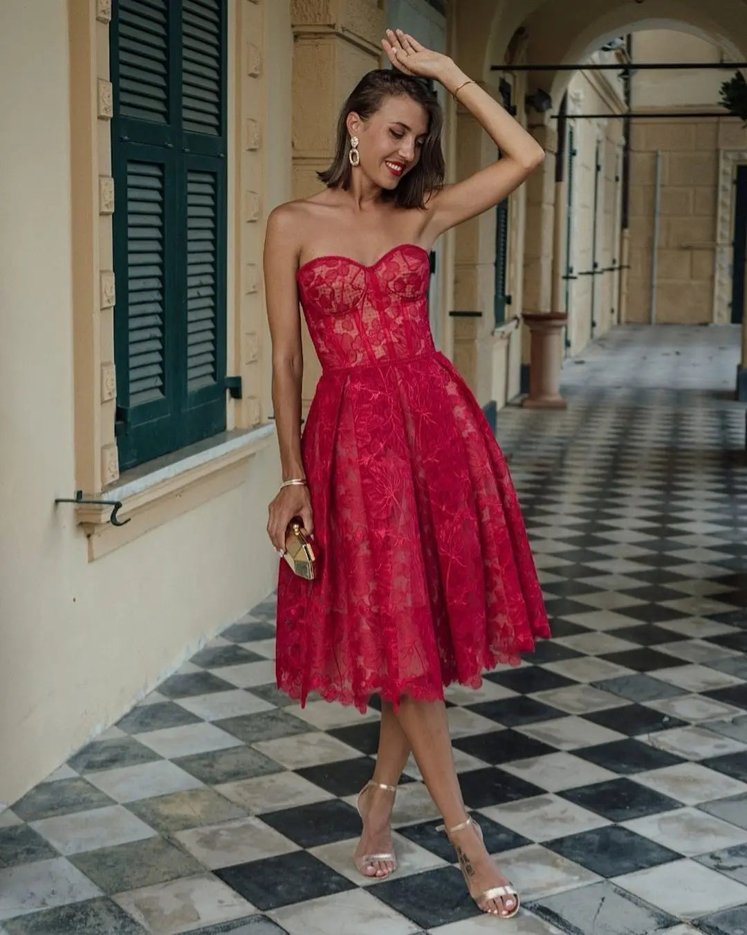 Lace Embroidered Vintage Night Dress | Bellanica Sexy Sleepwear