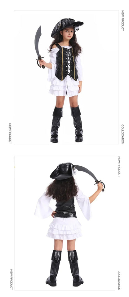 Bellanica - Girls' Pirate Halloween Party Costume