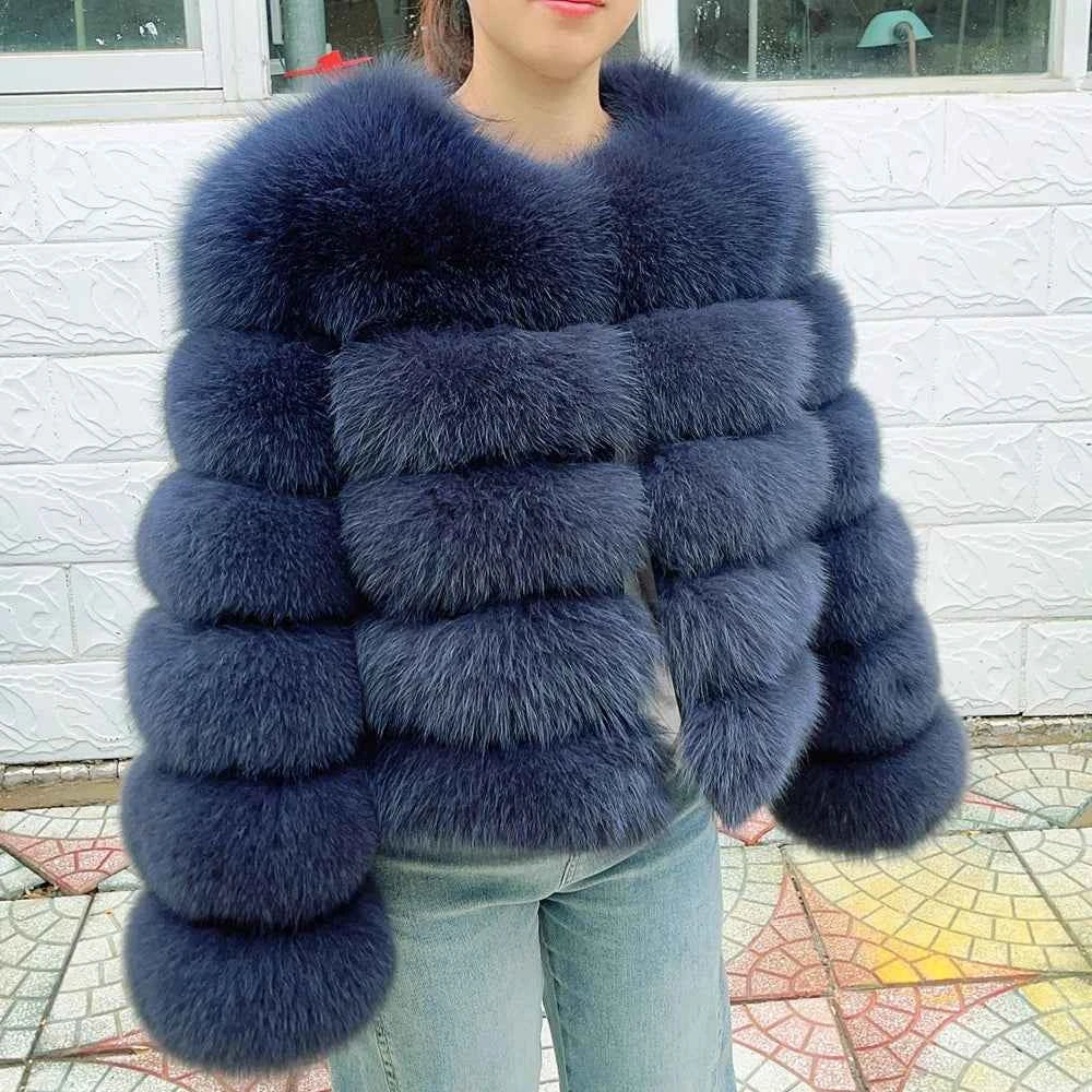 Faux Fox Fur Coat – White