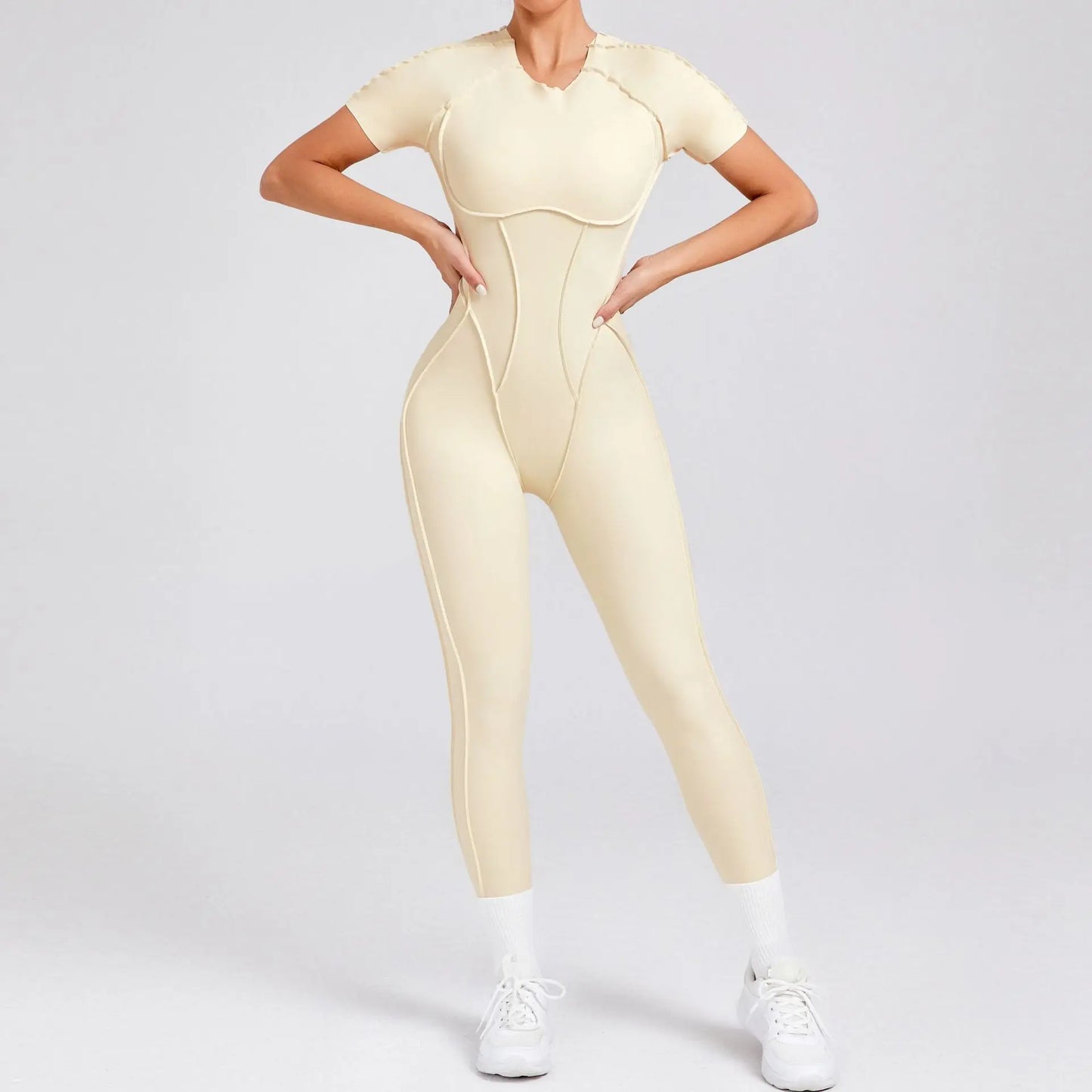Bellanica - One-piece padded backless slim jumpsuit