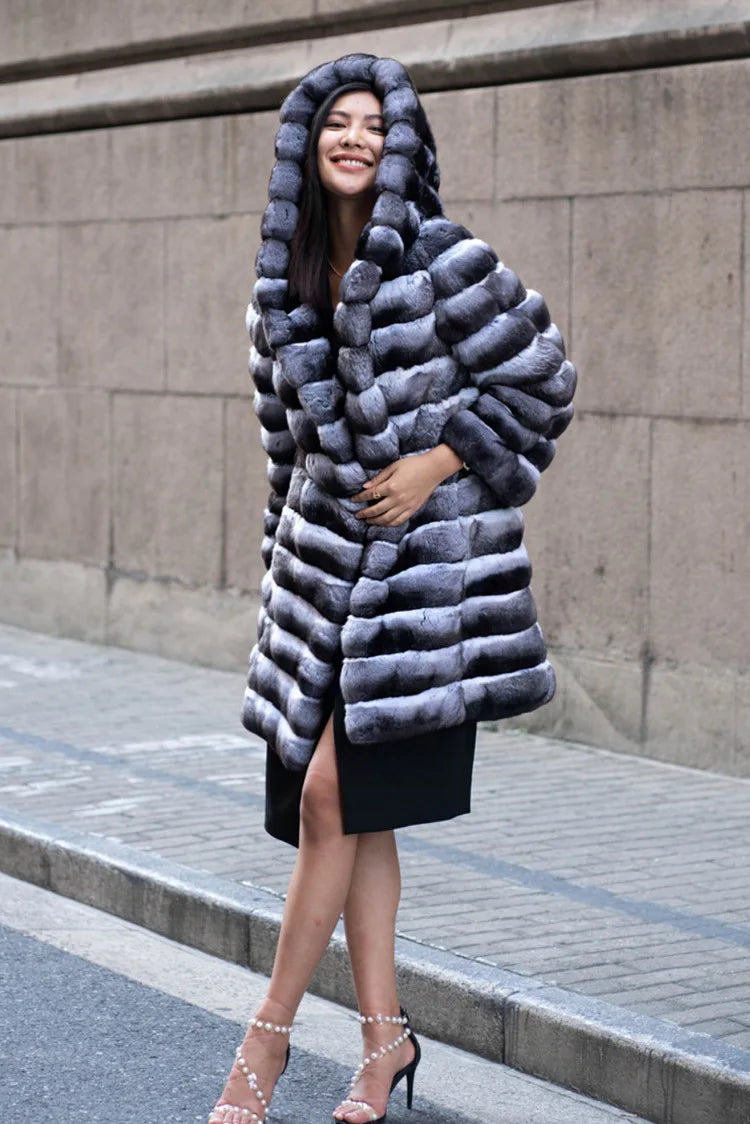 Bellanica - Long Faux Fur Coat Jacket