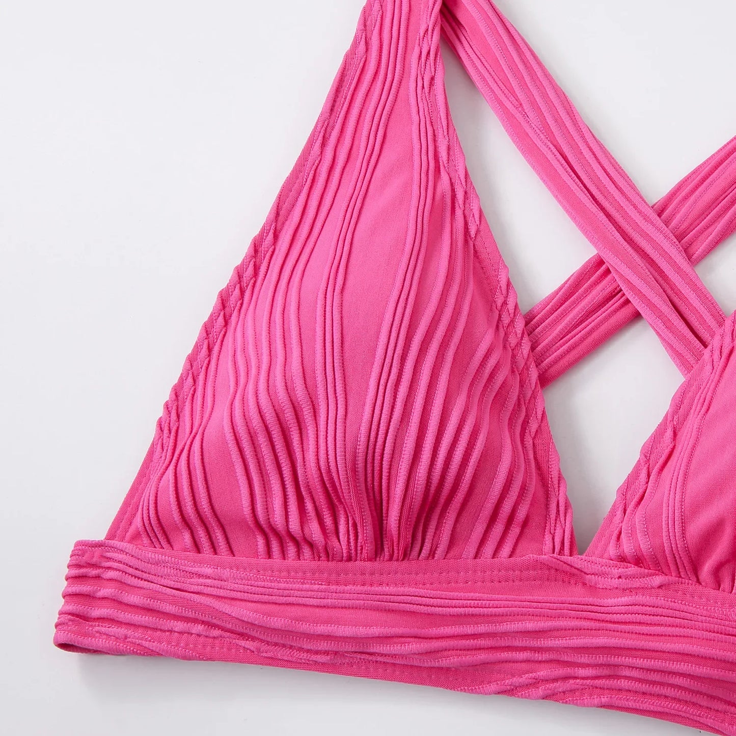 Bellanica - Crinkled High-Cut Bikini Set