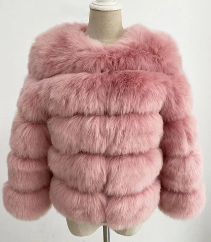 Bellanica - Faux Fur Women Coats Solid