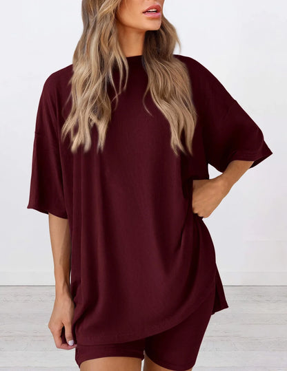 Casual Pocket Shorts Two-Piece Set