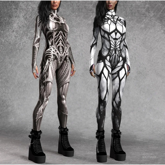 Bellanica - Women’s Punk Gothic Halloween Bodysuit