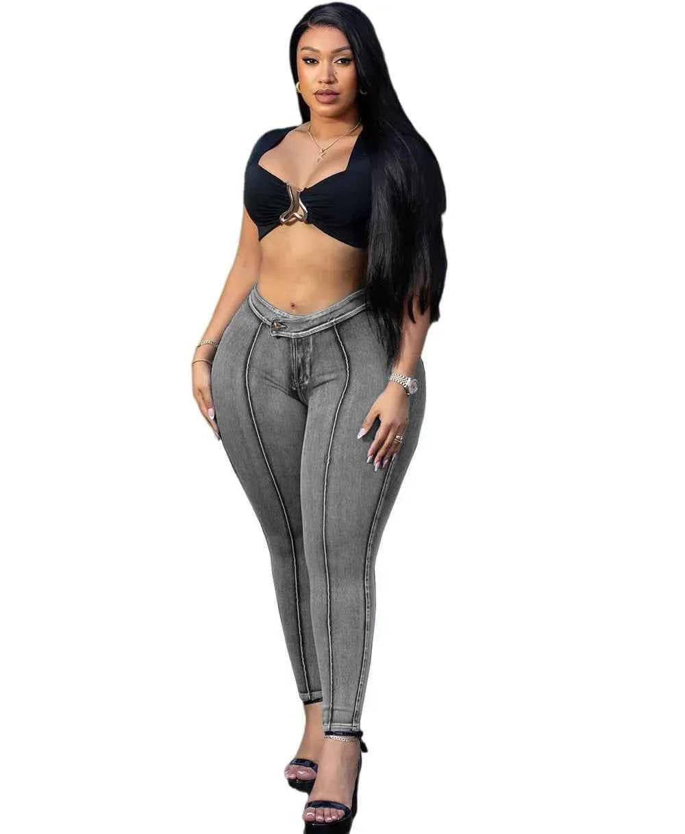 Women’s High-Waist Slim Fit Denim Jeans - Bellanica
