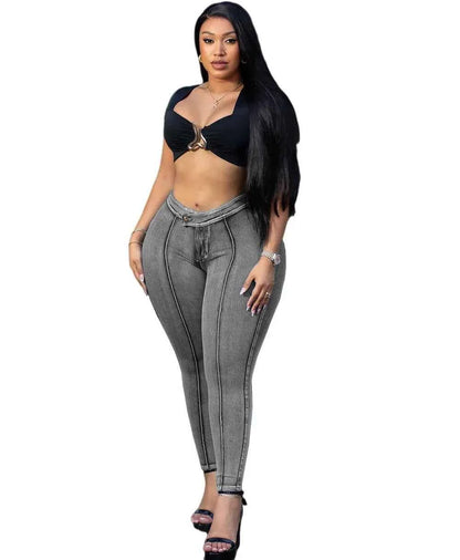 Women’s High-Waist Slim Fit Denim Jeans - Bellanica