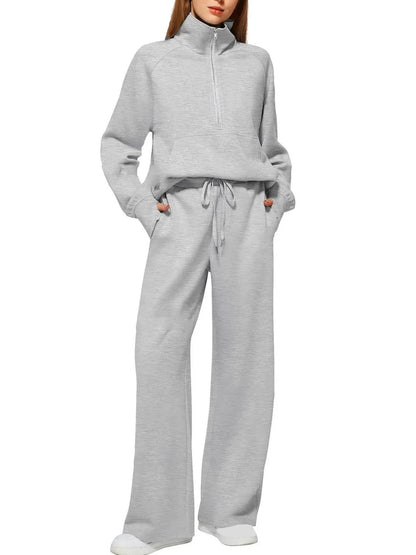Bellanica - Women's 2-Piece Zipper Sweat Set