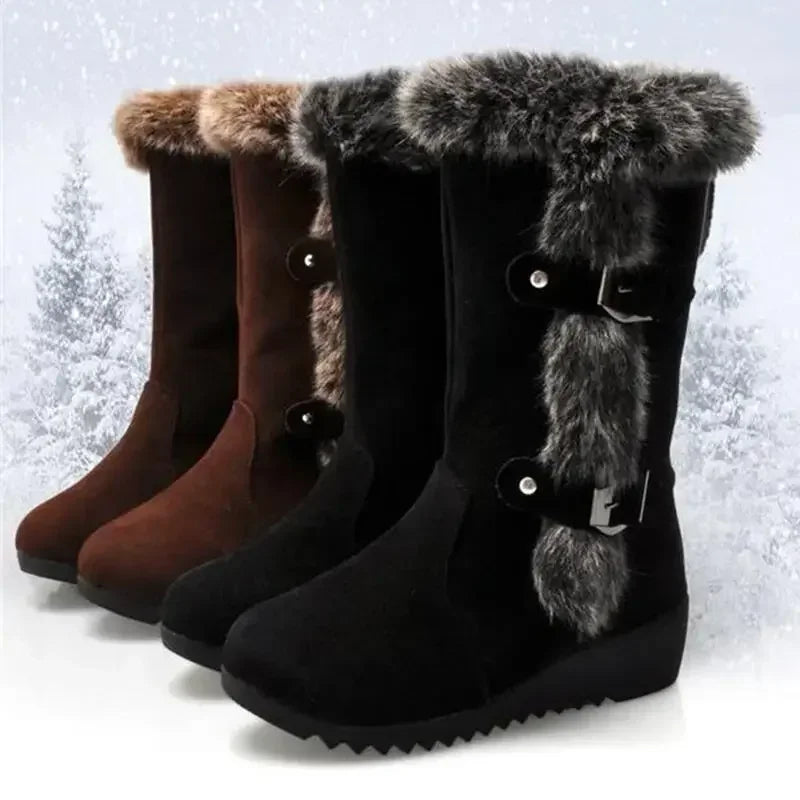 Bellanica - Fur mid-calf boots