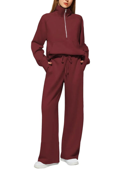Bellanica - Women's 2-Piece Zipper Sweat Set