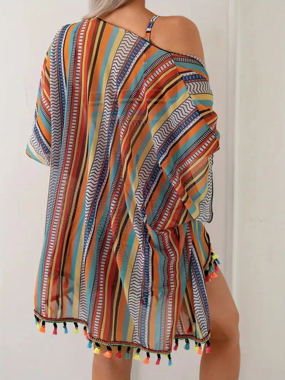Tassel Bikini Set with Cover-Up