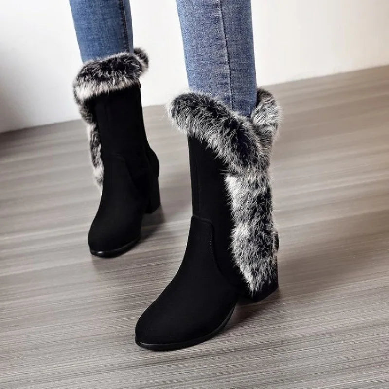 Bellanica - Furry wedge winter boots