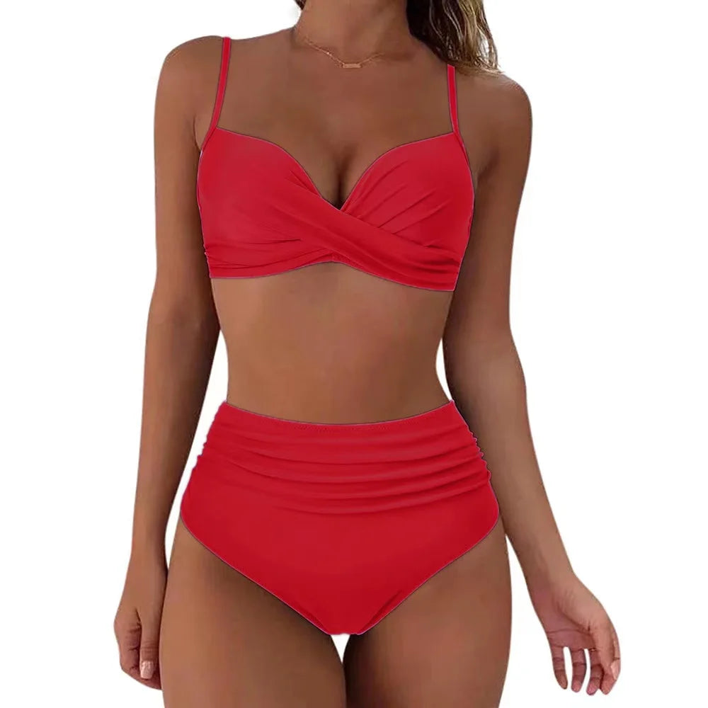 Bellanica - Vintage High-Waist Printed Bikini