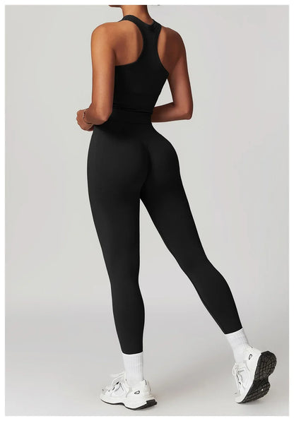 Bellanica - Seamless Ribbed 2-Piece Yoga Set