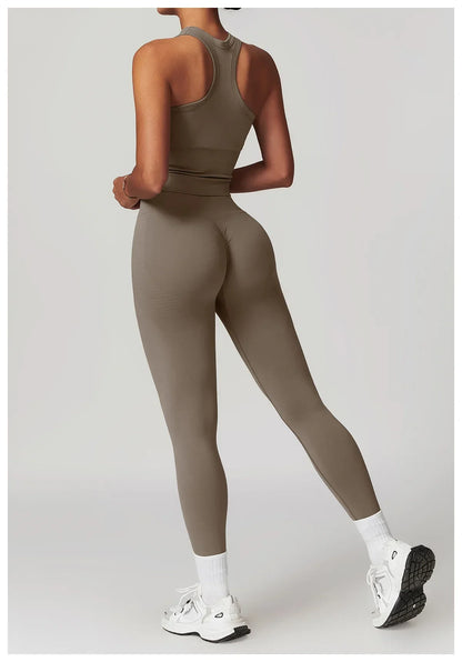 Bellanica - Seamless Ribbed 2-Piece Yoga Set