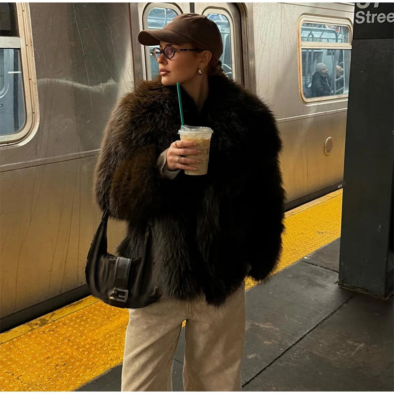 Bellanica - Luxury Thick Faux Fur Coat for Women