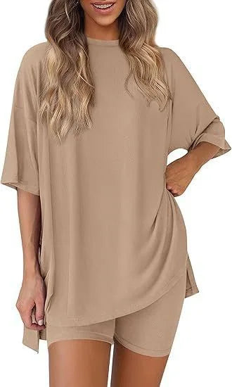 Casual Pocket Shorts Two-Piece Set