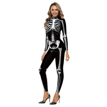 Bellanica - White Skeleton Halloween Cosplay Bodysuit