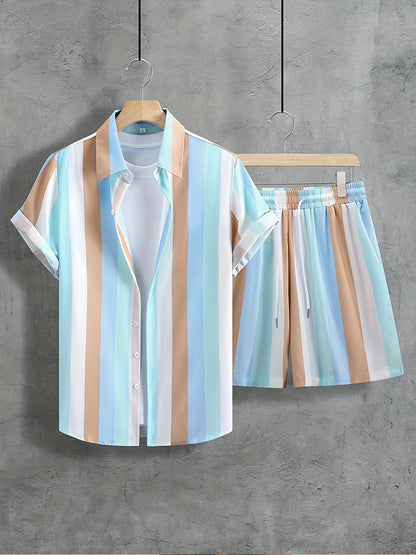 Bellanica - Coconut Tree Gradient Summer Outfit Set