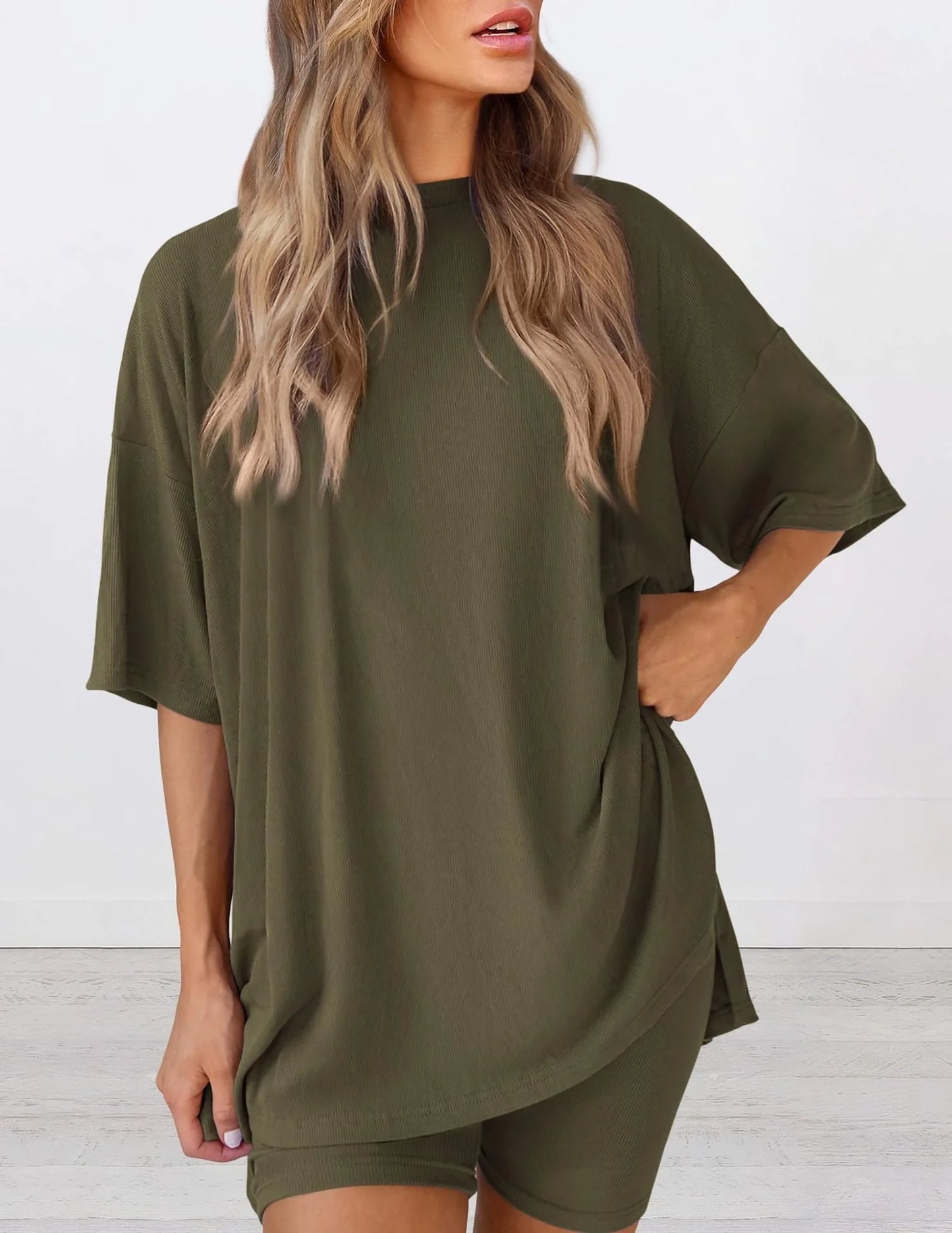 Casual Pocket Shorts Two-Piece Set