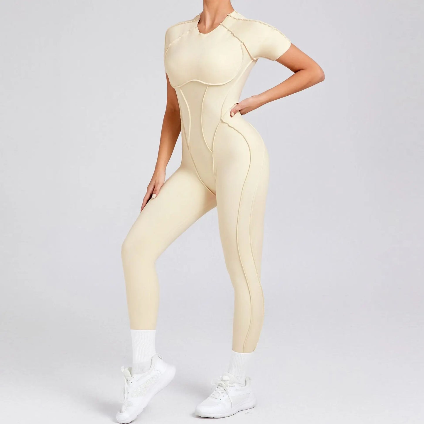 Bellanica - One-piece padded backless slim jumpsuit