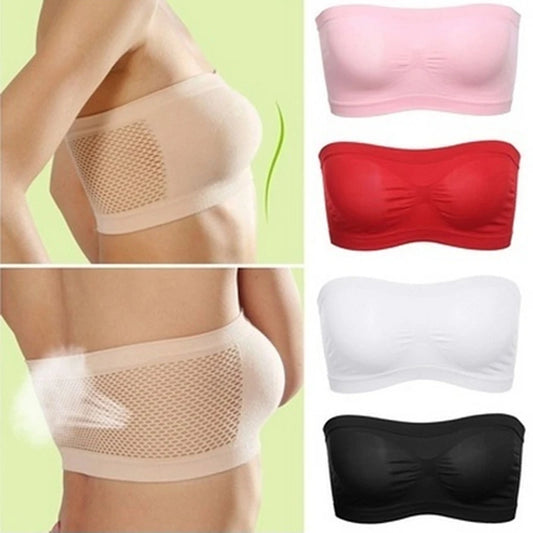 Bellanica - Breathable Mesh Strapless Bandeau Bra
