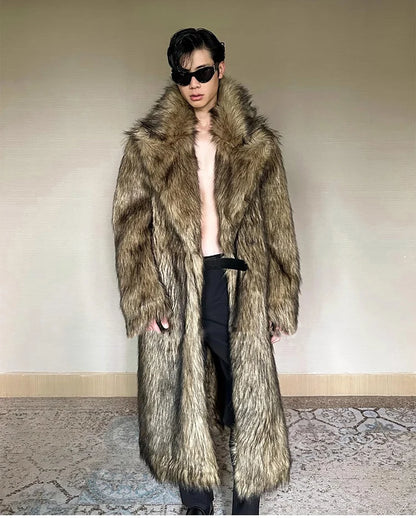 Bellanica - Men's Wolf Fur Overcoat