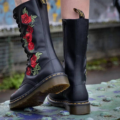 Bellanica - Embroidered leather winter boots
