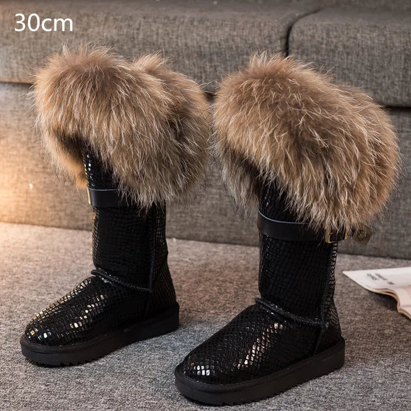 Bellanica - Fox fur leather boots