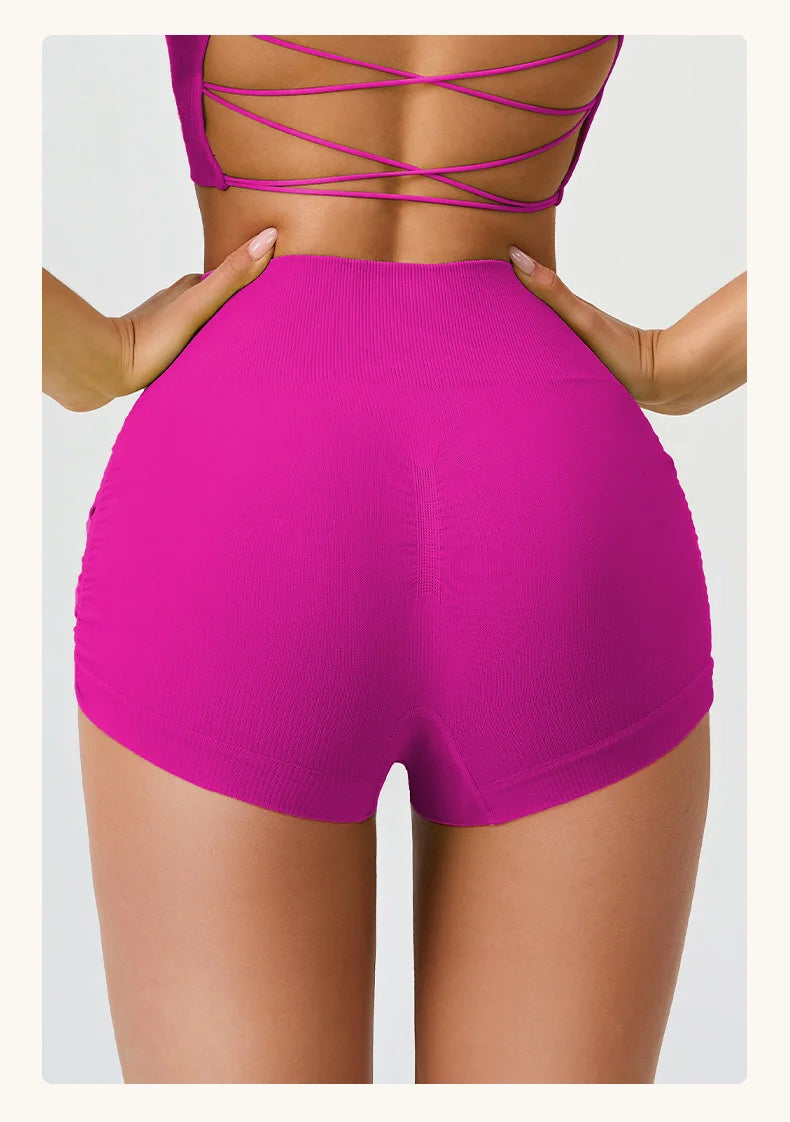 Bellanica - Seamless high-waist scrunch shorts