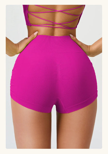 Bellanica - Seamless high-waist scrunch shorts