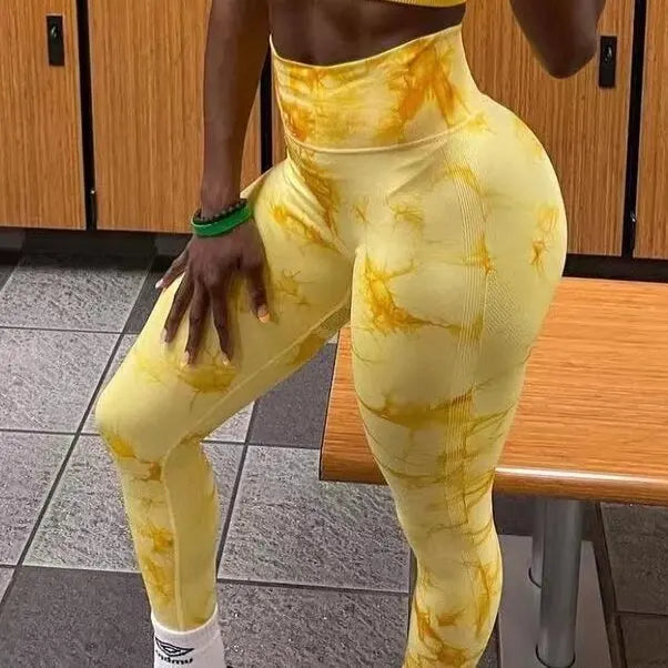 Bellanica - Women’s Tie-Dye Butt-Lifting Yoga Leggings