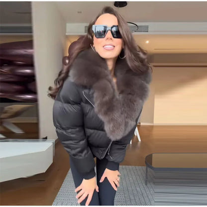 Bellanica - Women's warm belted hooded winter parka